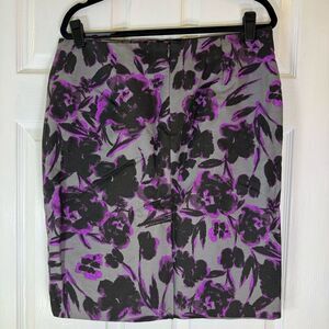 Lord & Taylor Petite Lined Midi Pencil Skirt Floral Women’s Size 14P